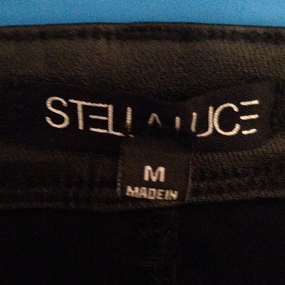 BNWT Stella Luce black faux leather jeans/ pants size medium - Picture 3 of 7